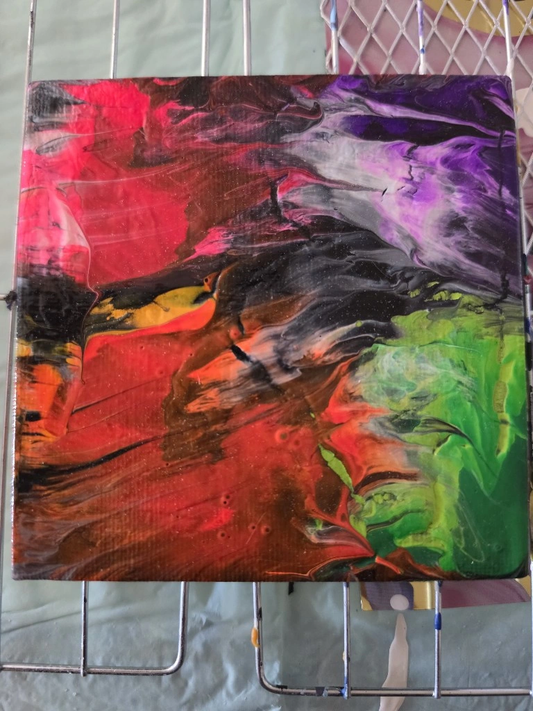Vibrant PawPrint Swirl Canvas – Abstract Dog-Inspired Art for Pet Lovers