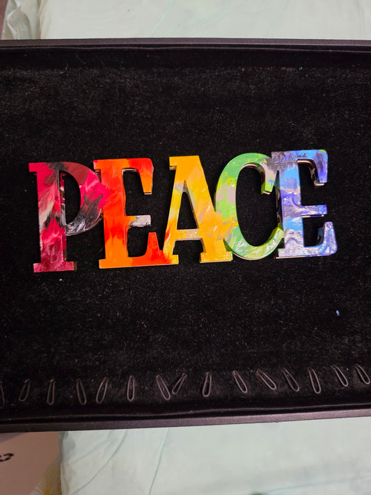 Dog-Themed “PEACE” Decorative Sign – Colorful Pet Lover Wall Art
