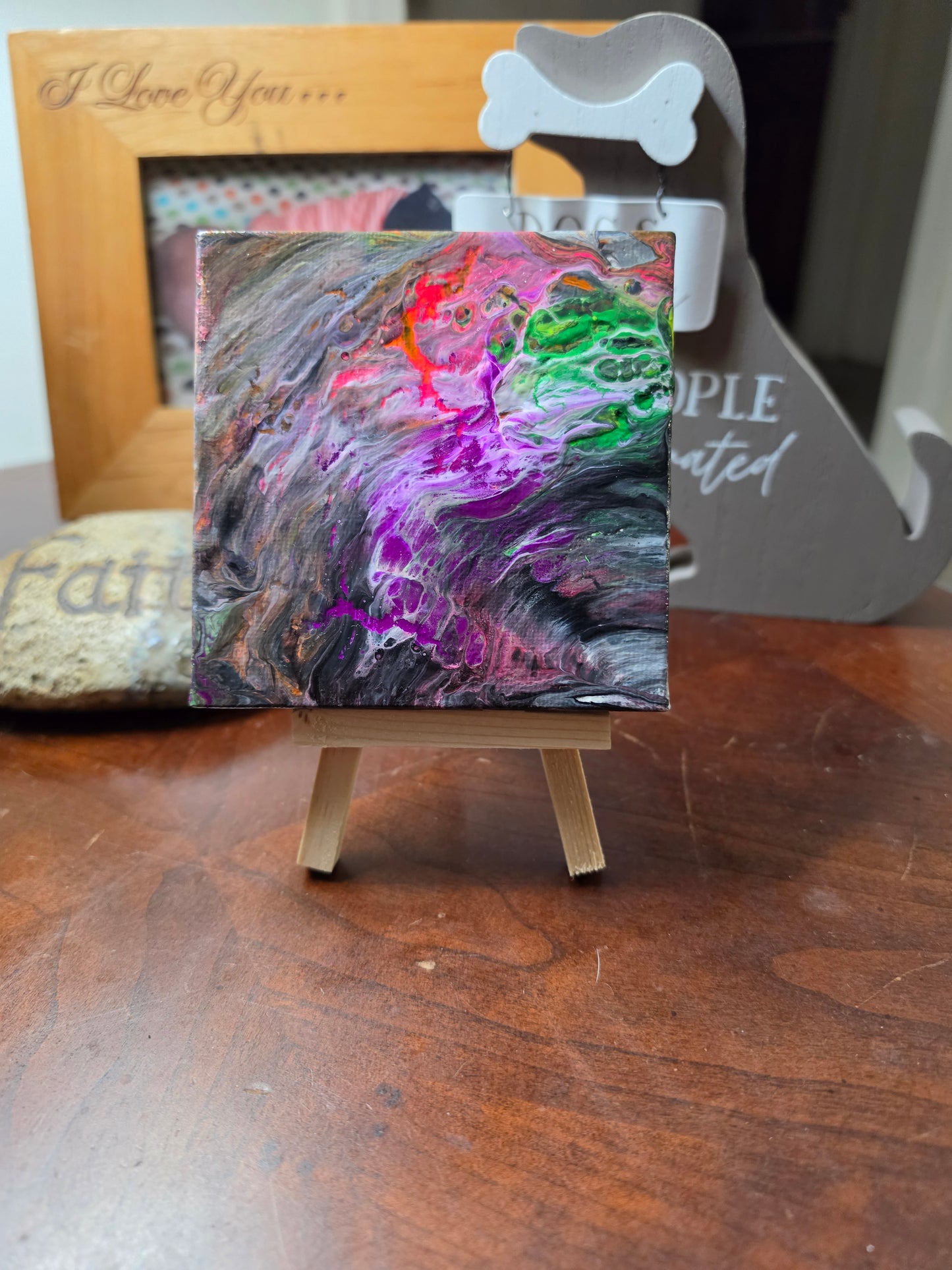Dog-Inspired Abstract Canvas Wall Art – Vibrant Modern Pet Painting