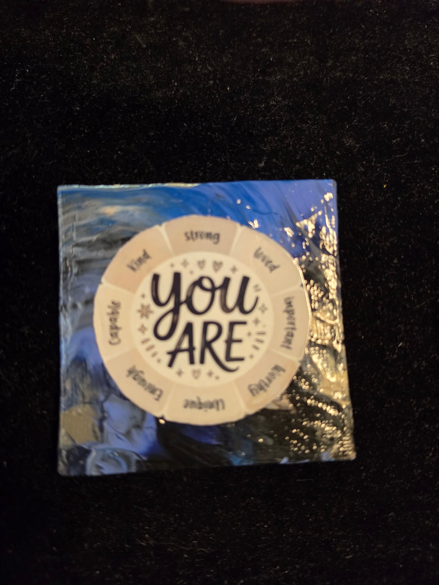 Dog-Themed “You Are” Inspirational Mini Art – Positive Pet Lover Affirmation Decor
